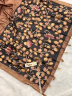 Anvita (Tussar silk) - Bright Tan - Image 3