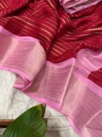 Bhumi (Semi Mysore crepe) - Vermilion red