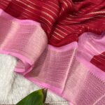 Bhumi (Semi Mysore crepe) - Vermilion red