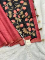 Anvita (Tussar silk) - Hot peach