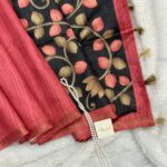 Anvita (Tussar silk) - Hot peach