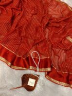 Dilruba (Viscose georgette) - Burnt Orange - Image 4