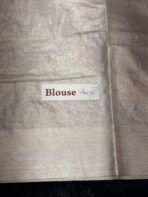 Ambika(Embroidered Banarasi silk) - Soft Gold - Image 7