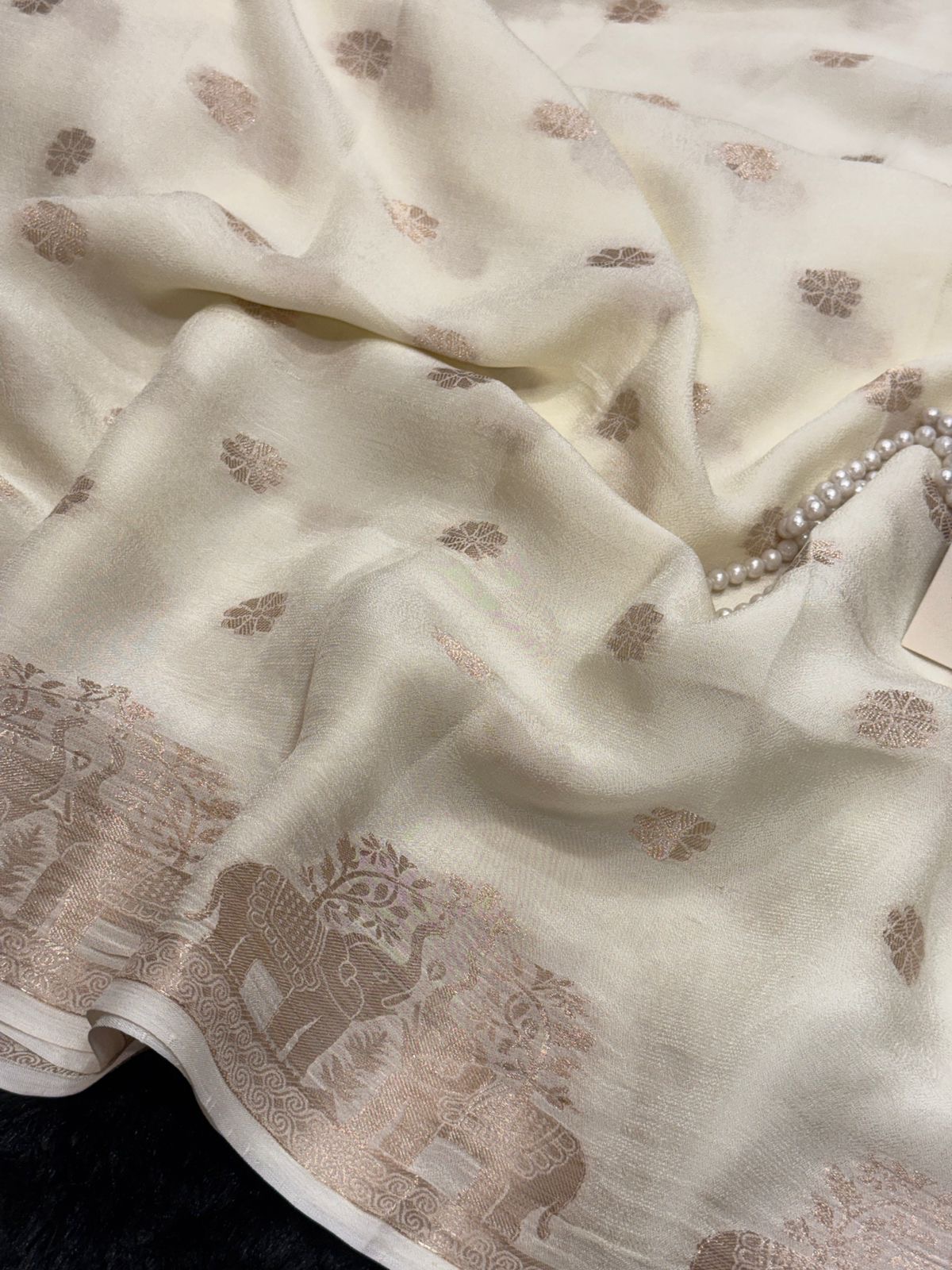 fa4f94f3-b97c-4249-9ce4-b55119931110 Aandal (Viscose dola silk) - Ivory - Image 1